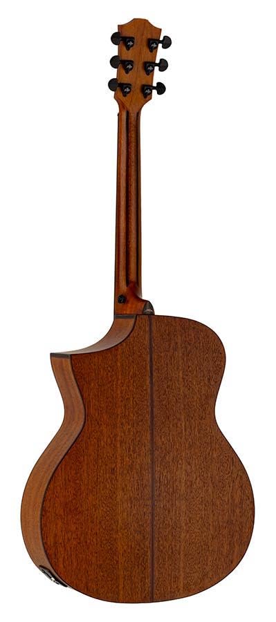 Bromo BAT4MCE Auditorium Westerngitarre elektroakustisch, Cutaway, massive Mahagonidecke, inkl. Case