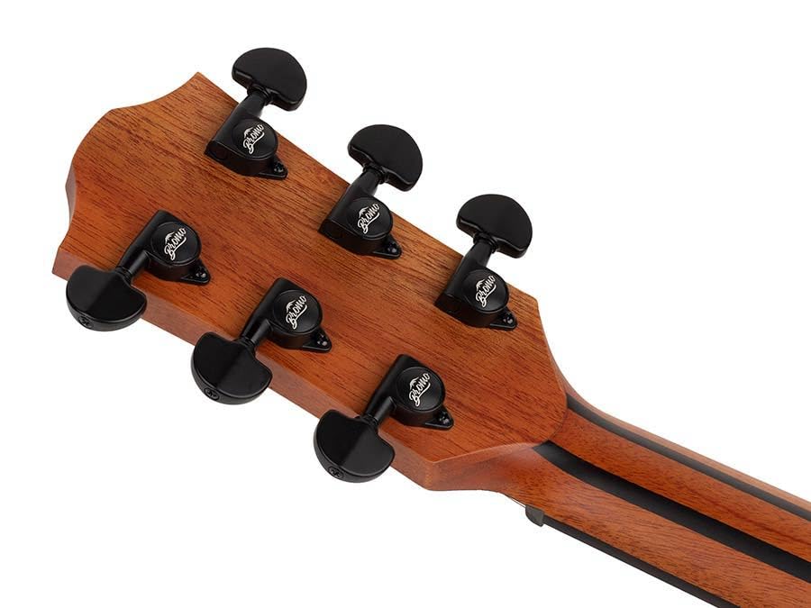 Bromo BAT4MCE Auditorium Westerngitarre elektroakustisch, Cutaway, massive Mahagonidecke, inkl. Case