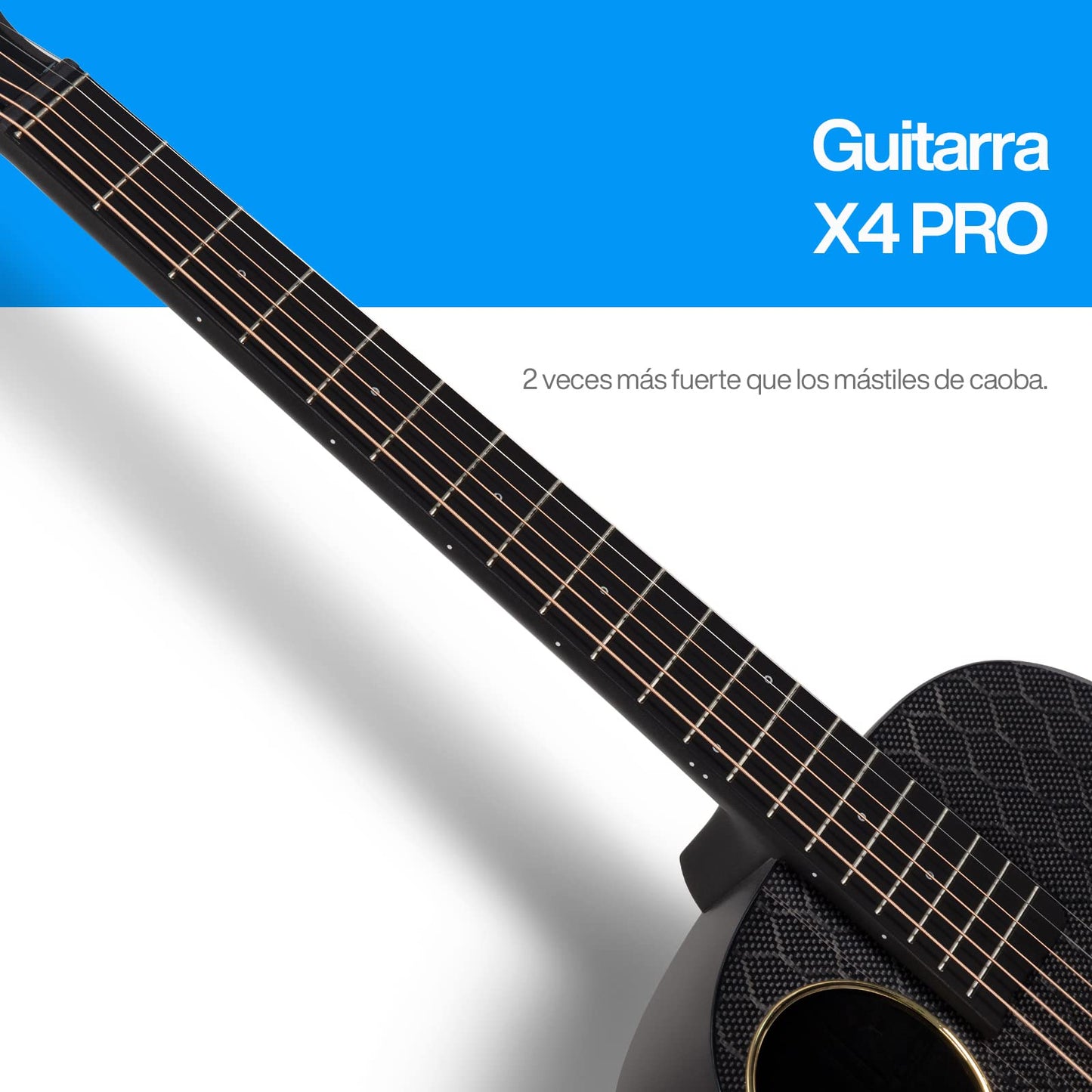 Enya X4 Pro 36" Elektro-Akustik Carbon 3/4 Set, Cutaway, Smart Tonabnehmer, Reisegitarre, inkl. Kit