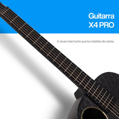 Enya X4 Pro 36" Elektro-Akustik Carbon 3/4 Set, Cutaway, Smart Tonabnehmer, Reisegitarre, inkl. Kit