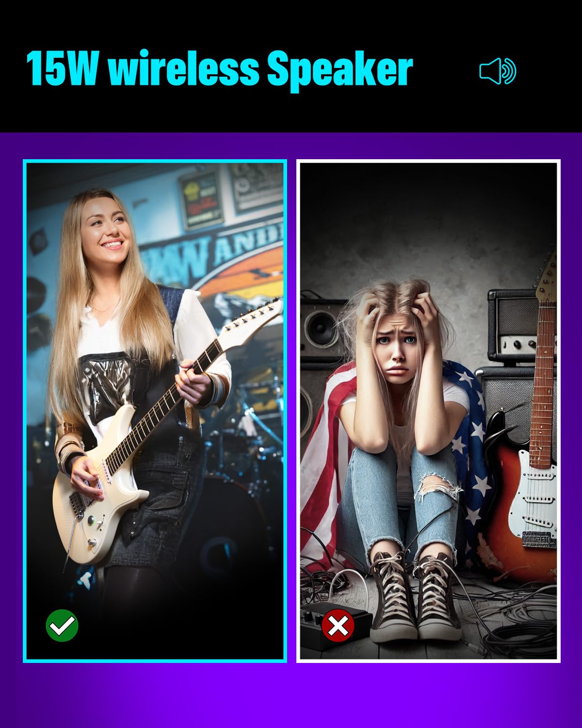 Enya Inspire 39" Smart E-Gitarre Carbon, 15W Lautsprecher, 20 Sounds, inkl. Tasche & Zubehör