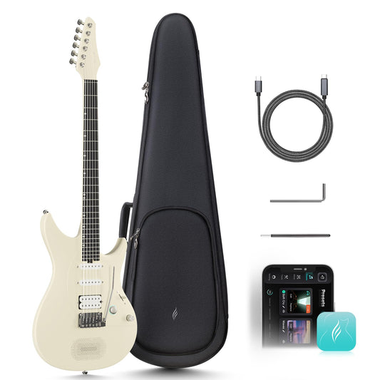Enya Inspire 39" Smart E-Gitarre Carbon, 15W Lautsprecher, 20 Sounds, inkl. Tasche & Zubehör